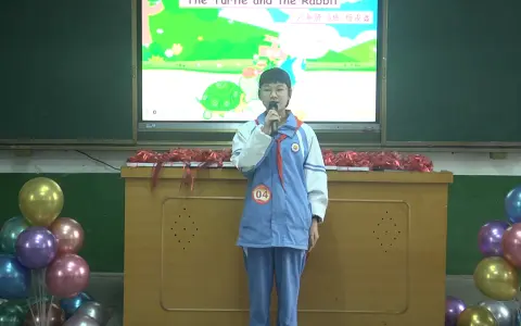 04六年级_杨浚鑫_演讲《The Hare and the Tortois龟兔赛跑》